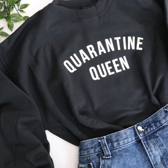 *LAST ONE* LARGE Quarantine Queen Sweatshirt - Picture 2 of 5